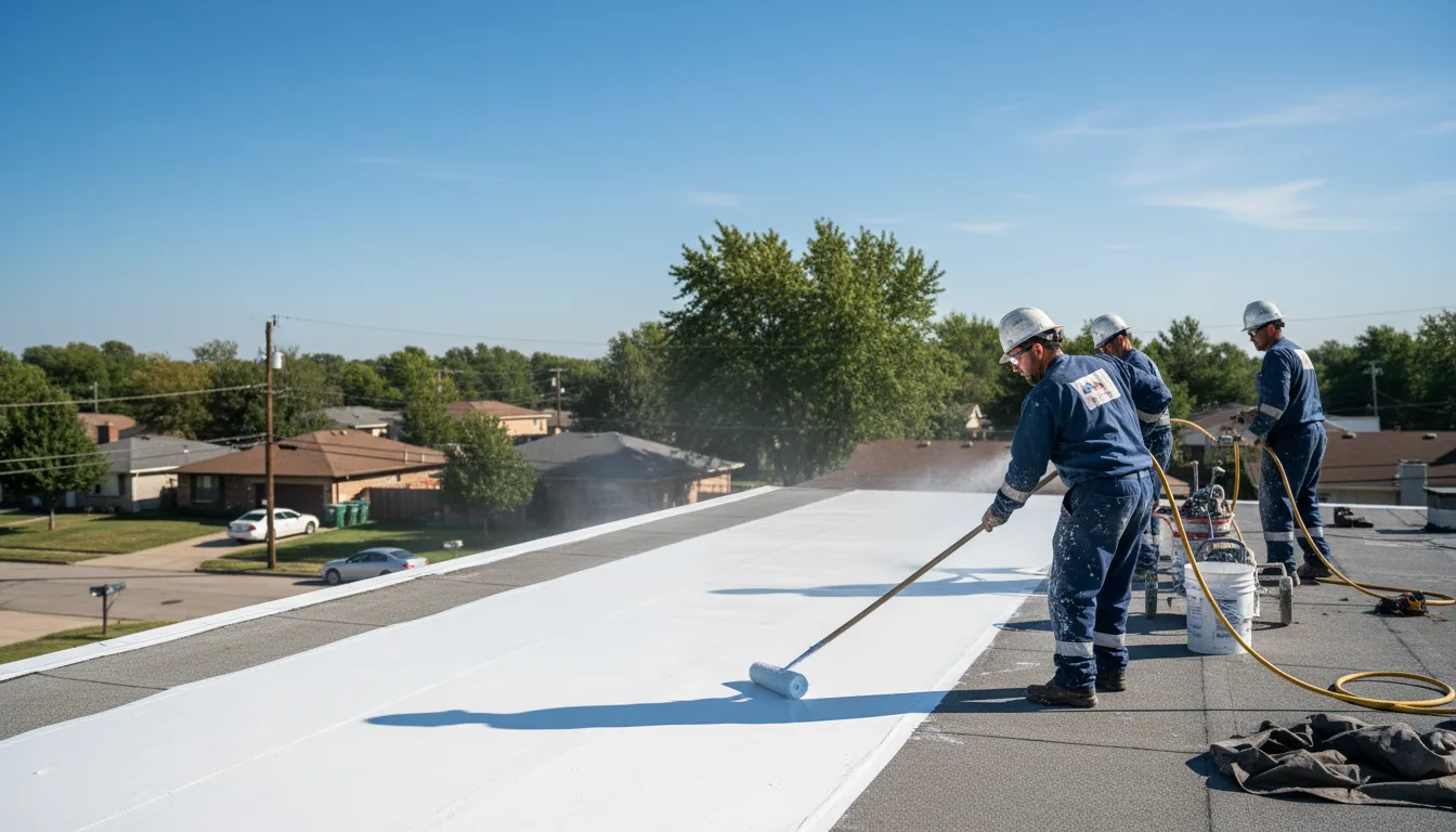 Commercial roof coating in Oskaloosa, IA near me